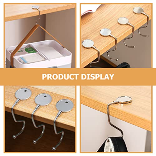 Zerodeko 10Pcs Purse Hook Hanger Table Desk Hanger Holder Portable Bag Holder Under Counter Christmas Stocking Holders Mantel Hooks Hanger