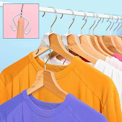 RONRONS 60 Pieces Clothes Hanger Connector Hook Standard Hangers Extender Clips Cascading Connection Hooks Outfit Hangers Heavy Duty Space Saving Organizer for Clothes Closet