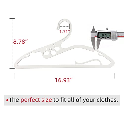 Standard Plastic Hangers Durable Tubular Shirt Hanger Ideal for Laundry & Everyday Use, Slim & Space Saving, Heavy Duty Clothes Hanger for Suits, Coats, Pants, Dress (30 Pack, White)