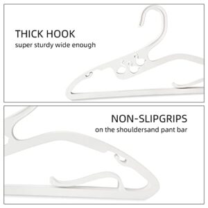 Standard Plastic Hangers Durable Tubular Shirt Hanger Ideal for Laundry & Everyday Use, Slim & Space Saving, Heavy Duty Clothes Hanger for Suits, Coats, Pants, Dress (30 Pack, White)