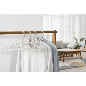 Standard Plastic Hangers Durable Tubular Shirt Hanger Ideal for Laundry & Everyday Use, Slim & Space Saving, Heavy Duty Clothes Hanger for Suits, Coats, Pants, Dress (30 Pack, White)