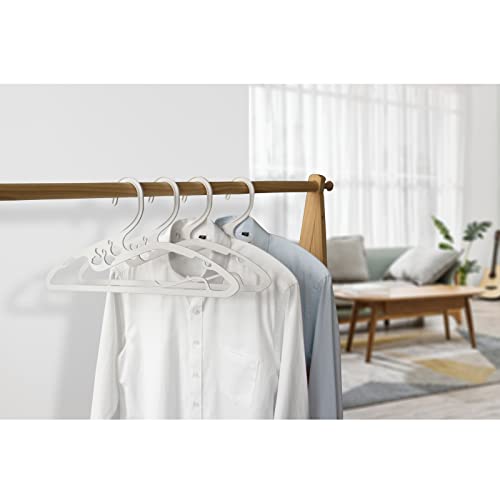 Standard Plastic Hangers Durable Tubular Shirt Hanger Ideal for Laundry & Everyday Use, Slim & Space Saving, Heavy Duty Clothes Hanger for Suits, Coats, Pants, Dress (30 Pack, White)