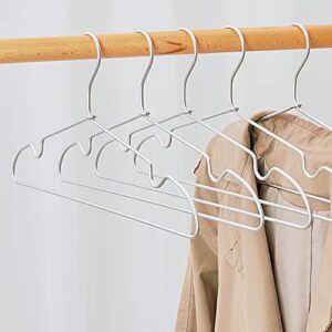 Aluminum Metal Hangers ,20 Pack Strong Heavy Duty Hanger for Shirt,Coat Suit,Lightweight Ultra Thin Space Saving Hangers