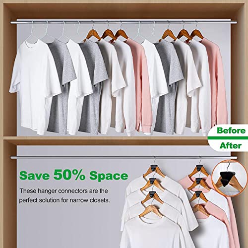 AZUIQiMeng 18Pcs Space Saving Hanger Hooks,Clothes Hanger Connector Hooks,AS SEEN ON TV,Create Up to 5X Closet Space.