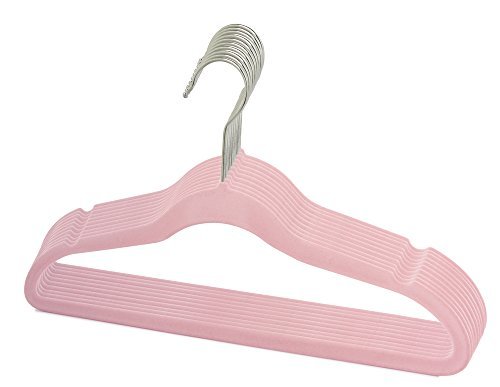 Only Hangers "Petite" Size Pink Velvet Suit Hangers - 50 Pack