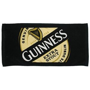 guinness extra stout - 1759 label bar towel 19"x9.5" 100% cotton