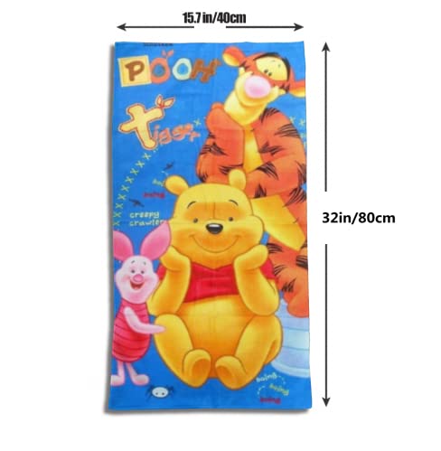 Fashion Towels, Quick-Drying Super Absorbent Soft Microfiber Dis Ney Cartoon Series Hand Towel 32×16 (40cm×80cm) inch (Cartoon W Pooh 8)