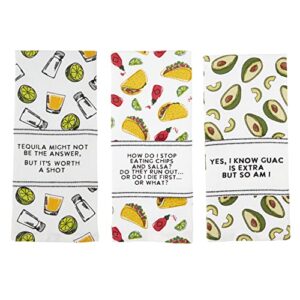 Mud Pie Fiesta Hand Towel, Tequila, 16.5" x 26"