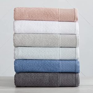 Market & Place 100% Cotton Super Soft Luxury Hand Towel Set | Quick-Dry and Highly Absorbent | Popcorn Textured | 500 GSM | Includes 6 Hand Towels | Park Avenue Collection (Spa Blue)