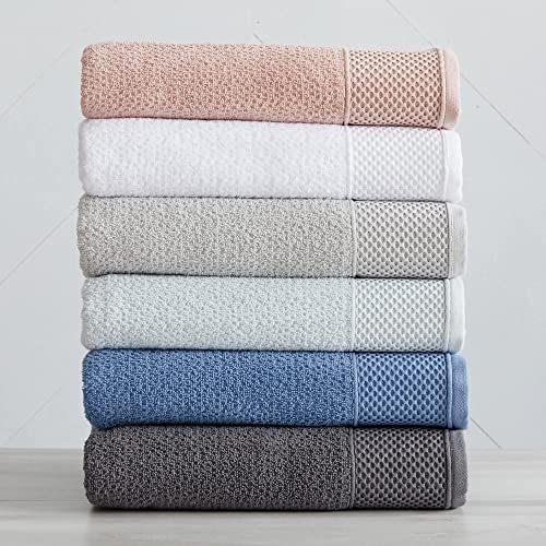 Market & Place 100% Cotton Super Soft Luxury Hand Towel Set | Quick-Dry and Highly Absorbent | Popcorn Textured | 500 GSM | Includes 6 Hand Towels | Park Avenue Collection (Spa Blue)