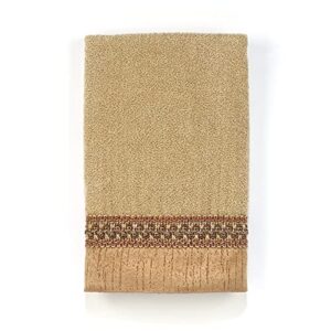 avanti linens - hand towel, soft & absorbent cotton towel (braided cuff collection, gold)