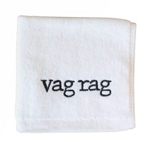 vag rag embroidered towel adult humor gag gift funny bachelorette party gift and bachelor party gag gift naughty gift for adults (black)