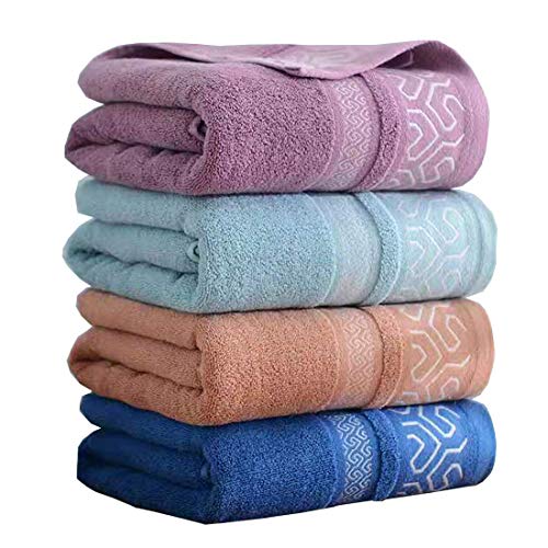 4 Pack 100% Cotton Hand Towels, Bathroom Hand Towels Set,Ultra Soft and Highly Absorbent ,Towel for Bath, Hand, Face, Gym and Spa (14x29inch) (Purple Blue Green Coffee)