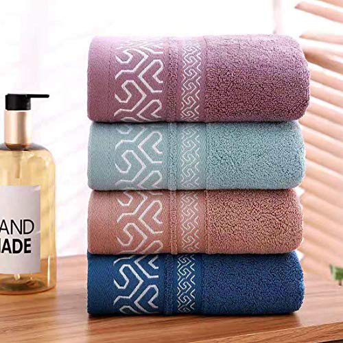 4 Pack 100% Cotton Hand Towels, Bathroom Hand Towels Set,Ultra Soft and Highly Absorbent ,Towel for Bath, Hand, Face, Gym and Spa (14x29inch) (Purple Blue Green Coffee)