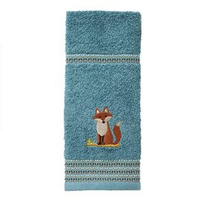 skl home by saturday night ltd. forest animals hand towel, teal