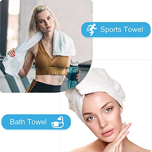 Sublimation Towels Polyester Blank White Microfiber Dish Towels Thick Drying Towel Hand Towel for Bathroom and Dish Towel for Kitchen, 32x12 Inch (10 Pieces)