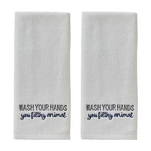 skl home wash hand towel (2-pack), white 2 count