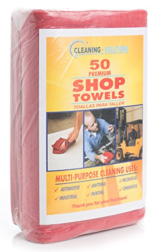 Simpli-Magic Shop Towels, 14"x12", Red (600 Pack - Full Case)