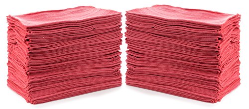 Simpli-Magic Shop Towels, 14"x12", Red (600 Pack - Full Case)