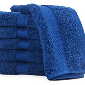 AKTI Premium Hand Towels for Bathroom,16x30 inches, 550 GSM, 6 Piece Set Cotton Towel, Soft & Fluffy, Extra Absorbent, Quick Dry Towels for Body – Navy Hand Towels for Daily Use