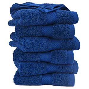 AKTI Premium Hand Towels for Bathroom,16x30 inches, 550 GSM, 6 Piece Set Cotton Towel, Soft & Fluffy, Extra Absorbent, Quick Dry Towels for Body – Navy Hand Towels for Daily Use