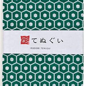 KOMESICHI irodori Japanese Traditional Towel Tenugui Japan Pattern B with Fray Prevention Processing Set of 3 with Tenugui Iroha (English Manual)