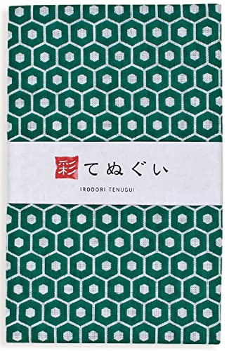 KOMESICHI irodori Japanese Traditional Towel Tenugui Japan Pattern B with Fray Prevention Processing Set of 3 with Tenugui Iroha (English Manual)