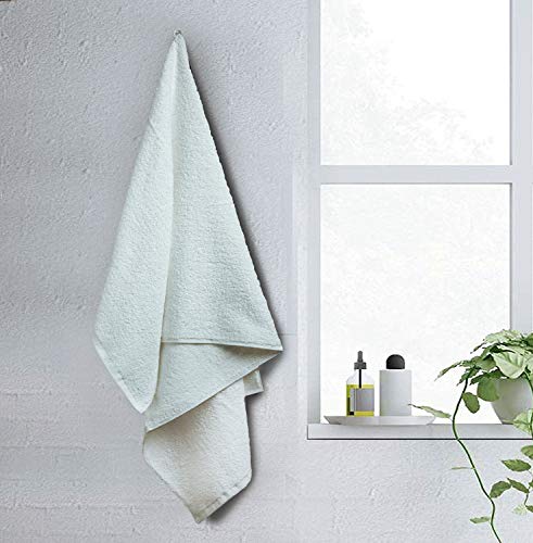 Cotton Bath Towels Set White 22" x 44" Pack of 6 Ultra Soft 100% Cotton Bath Towel White Highly Absorbent Daily Usage Bath Towel Ideal for Pool Home Gym Spa Hotel