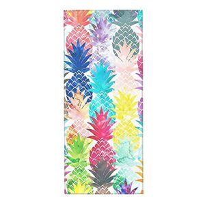 xwqwer hawaiian tropical pineapple hand towels ultra soft highly absorbent bathroom towel， multipurpose kitchen dish guest towel for gym, hotel, spa and home decor(27.5 x 12 in)