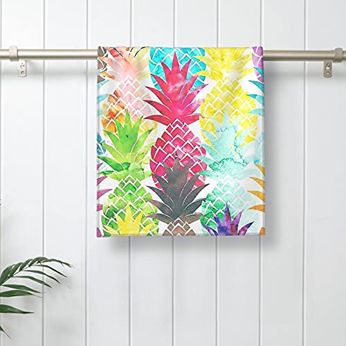 XWQWER Hawaiian Tropical Pineapple Hand Towels Ultra Soft Highly Absorbent Bathroom Towel， Multipurpose Kitchen Dish Guest Towel for Gym, Hotel, Spa and Home Decor(27.5 x 12 in)