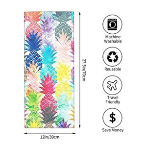 XWQWER Hawaiian Tropical Pineapple Hand Towels Ultra Soft Highly Absorbent Bathroom Towel， Multipurpose Kitchen Dish Guest Towel for Gym, Hotel, Spa and Home Decor(27.5 x 12 in)