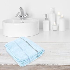 TOPBATHY 4pcs/Set Colorful Striped Cotton Hand Towels Absorbent Face Towels Quick Dry Washcloth for Household(Yellow, Pink, Blue and Green)