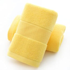 pidada hand towels set of 2 100% cotton absorbent soft towel for bathroom 13.8 x 29.5 inch (yellow)