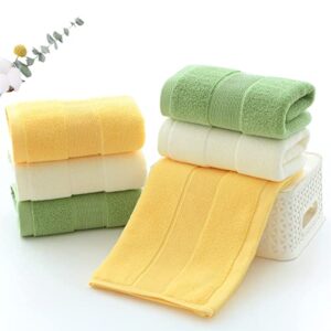 Pidada Hand Towels Set of 2 100% Cotton Absorbent Soft Towel for Bathroom 13.8 x 29.5 Inch (Yellow)