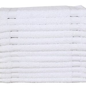 GOLD TEXTILES 48 Pcs 5 Star Hotel Quality Hand Towels (16"X30", 4.5 lb/dz) Premium Dobby Border Luxury Hand Towel Bright White (4 Dozen)