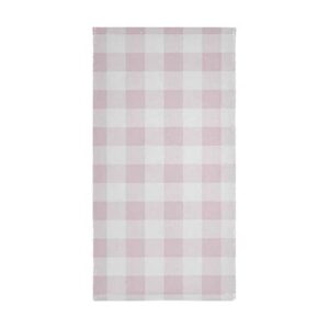 xigua Light Pink Plaid Hand Towels for Bathroom Set of 2, Soft Absorbent Cotton Face Washcloths for Kitchen Hotel Gym Swim Camp Beach Spa, 14 x 28 in