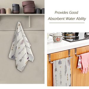 Premium Polyester Cotton Hand Towels Boho Arrows and Feathers, Highly Absorbent,Set of 2, 28.3 x 14.4in(227rh0a)