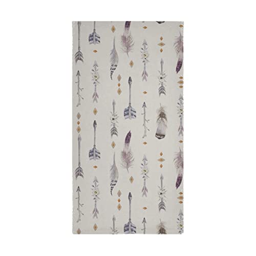 Premium Polyester Cotton Hand Towels Boho Arrows and Feathers, Highly Absorbent,Set of 2, 28.3 x 14.4in(227rh0a)