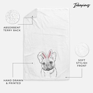 Inkopious Easter Chew Chew The French Bulldog Decorative Hand Towel Bathroom and Kitchen Decoration