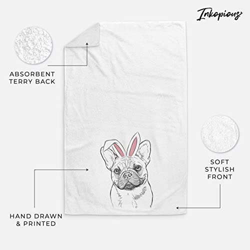 Inkopious Easter Chew Chew The French Bulldog Decorative Hand Towel Bathroom and Kitchen Decoration