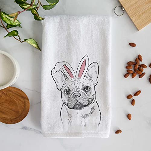 Inkopious Easter Chew Chew The French Bulldog Decorative Hand Towel Bathroom and Kitchen Decoration