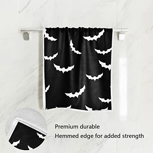 Anyangquji Bats Halloween Goth Hand Towels Soft Absorbent Bath Large Hand Towels for Bathroom Kitchen Hotel Spa Hand Towels 15"X30"