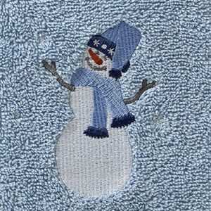 SKL Home Snowman Sled Hand Towel (2-Pack), Blue