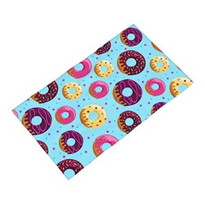 WorldGES Doughnut Bath Hand Towels Polyester Cotton Face Towel Kitchen Dishcloth Soft Absorbent Quick Dry Washcloths for Bathroom Home Hotel Gym Decor 27.5 x 16 in