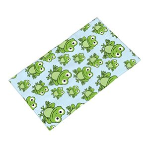 WorldGES Green Frog Bathroom Hand Towels Modern Kitchen Towel Microfiber Soft Face Towels Super Absorbent Washcloths Home Hotel Swim Spa Gym Fingertip Towels 27.5 x 16 in