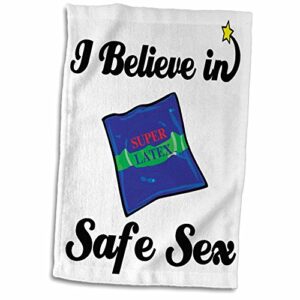 3drose dooni designs i believe in designs - i believe in safe sex - towels (twl-105504-1)