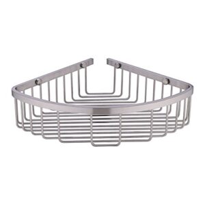 orhemus 304 stainless steel shower caddy corner basket shelf bathroom organizer wall mounted storage, brushed nickel