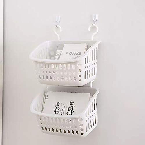 Bernese 3pcs Plastic Hanging Shower Caddy Basket,Connecting Organizer Storage Basket,with Hook,For Bathroom Kitchen, Pantry, Bathroom, Dorm Room