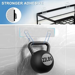 ETECHMART Corner Shower Caddy, 0°- 330°Rotation Adhesive Shower Shelves Organizer for Bathroom, SUS304 Rustproof Floating Storage Rack for Inside with Hooks, No Drilling - 2 Pack/Black