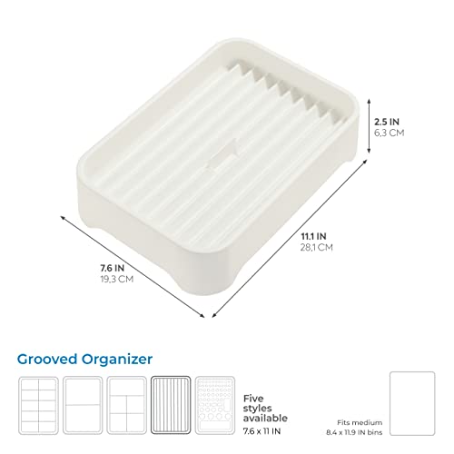 iDesign Recycled Plastic Organizer, Grooved Insert